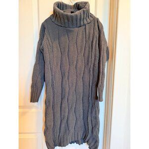 Stitchdrop Cable Knit Turtleneck Sweater Dress XS